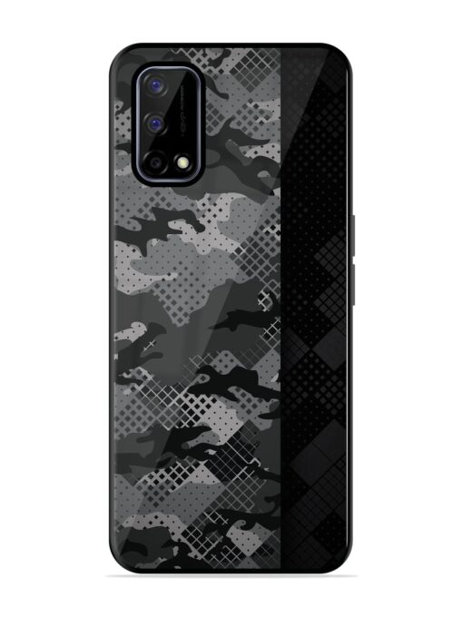 Dark Camouflage Glossy Metal Phone Cover for Realme Narzo 30 Pro (5G) Zapvi