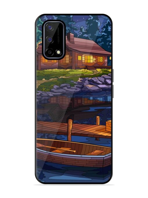 Village Night Scene Glossy Metal Phone Cover for Realme Narzo 30 Pro (5G) Zapvi