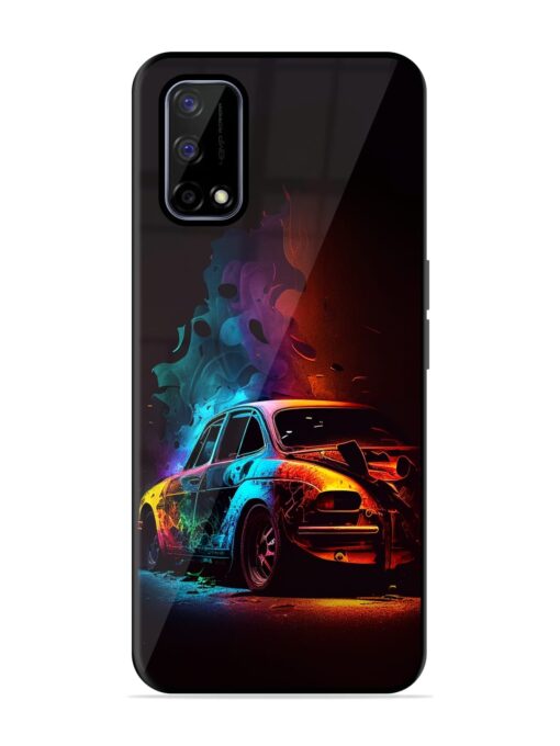 High Classic Car Art Glossy Metal Phone Cover for Realme Narzo 30 Pro (5G) Zapvi