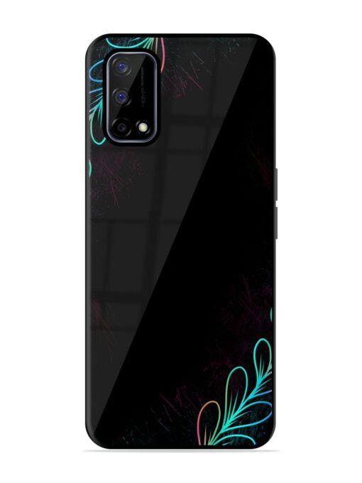 Decorative Line Art Glossy Metal Phone Cover for Realme Narzo 30 Pro (5G) Zapvi