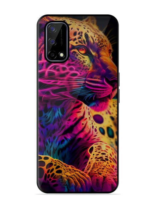 Leopard Art Glossy Metal Phone Cover for Realme Narzo 30 Pro (5G) Zapvi