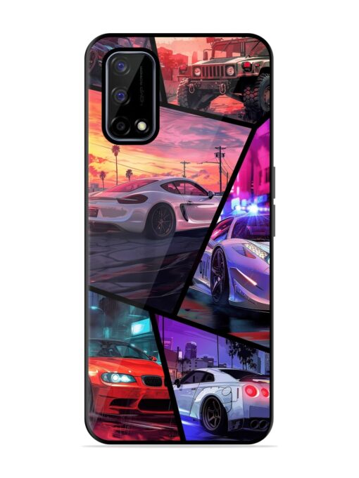 Ride In Pixels Glossy Metal Phone Cover for Realme Narzo 30 Pro (5G) Zapvi