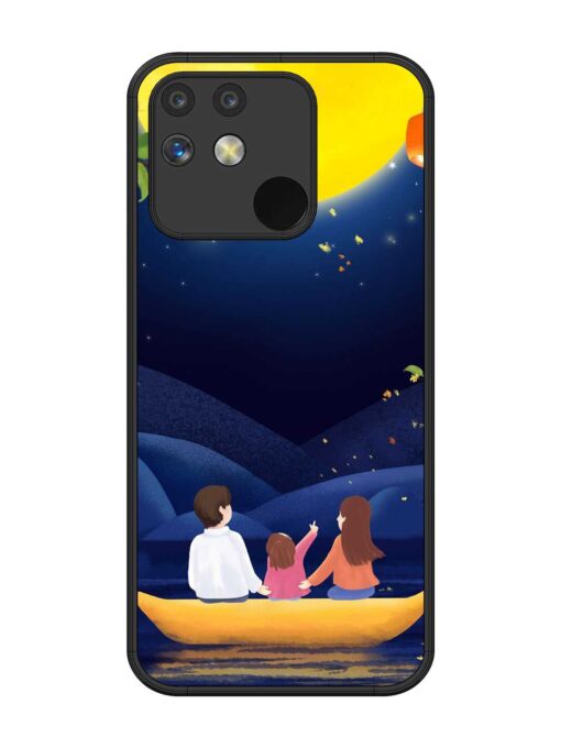 Happy Family And Beautiful View Glossy Metal Phone Cover for Realme Narzo 50 (5G) Zapvi