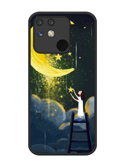 Moonlight Healing Night Illustration Glossy Metal TPU Phone Cover for Realme Narzo 50 (5G) Zapvi