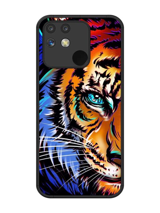 Colorful Lion Art Glossy Metal Phone Cover for Realme Narzo 50 (5G) Zapvi