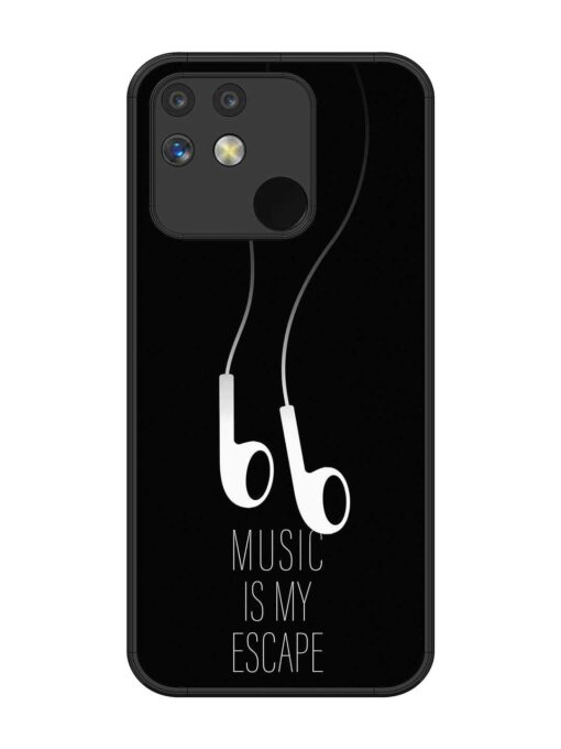 Music Is My Escape Glossy Metal Phone Cover for Realme Narzo 50 (5G) Zapvi