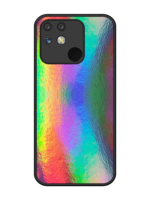 Colorful Holographic Background Glossy Metal TPU Phone Cover for Realme Narzo 50 (5G) Zapvi