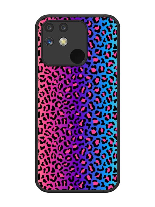 Colorful Leopard Seamless Glossy Metal Phone Cover for Realme Narzo 50 (5G) Zapvi