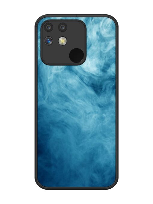 Blue Smoke Art Glossy Metal Phone Cover for Realme Narzo 50 (5G) Zapvi