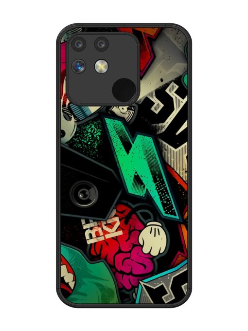 Graffiti Art Glossy Metal Phone Cover for Realme Narzo 50 (5G) Zapvi