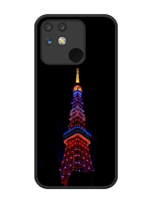 Eiffel Tower Night View Glossy Metal Phone Cover for Realme Narzo 50 (5G) Zapvi