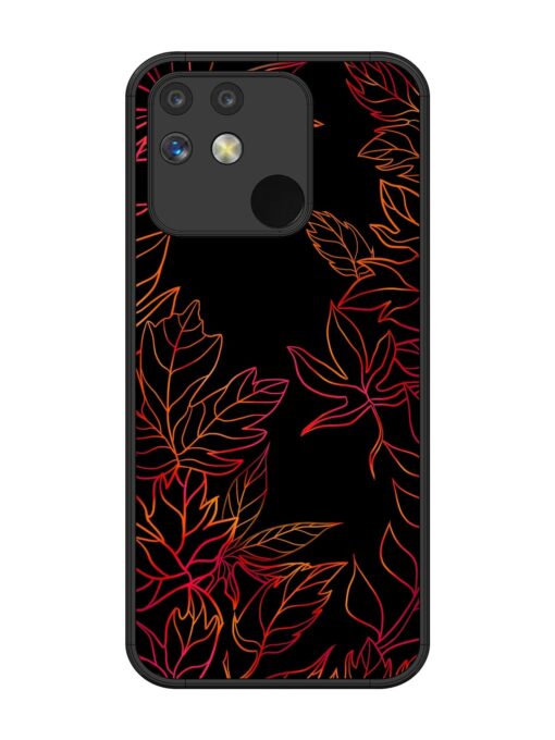 Red Floral Pattern Glossy Metal Phone Cover for Realme Narzo 50 (5G) Zapvi