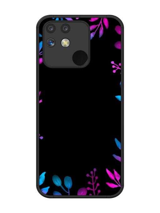 Flower Pattern Watercolor Glossy Metal Phone Cover for Realme Narzo 50 (5G) Zapvi