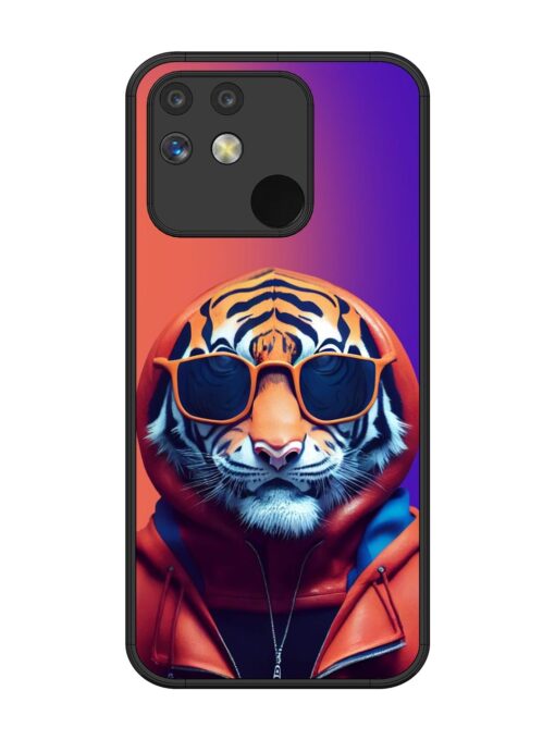 Tiger Animation Glossy Metal Phone Cover for Realme Narzo 50 (5G) Zapvi