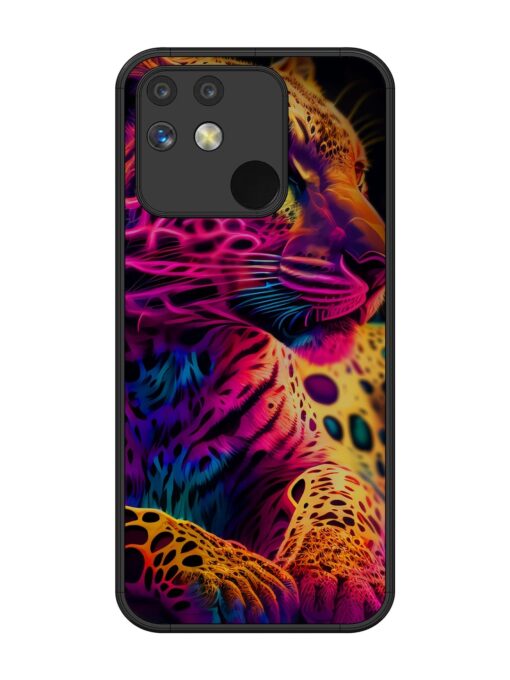 Leopard Art Glossy Metal Phone Cover for Realme Narzo 50 (5G) Zapvi