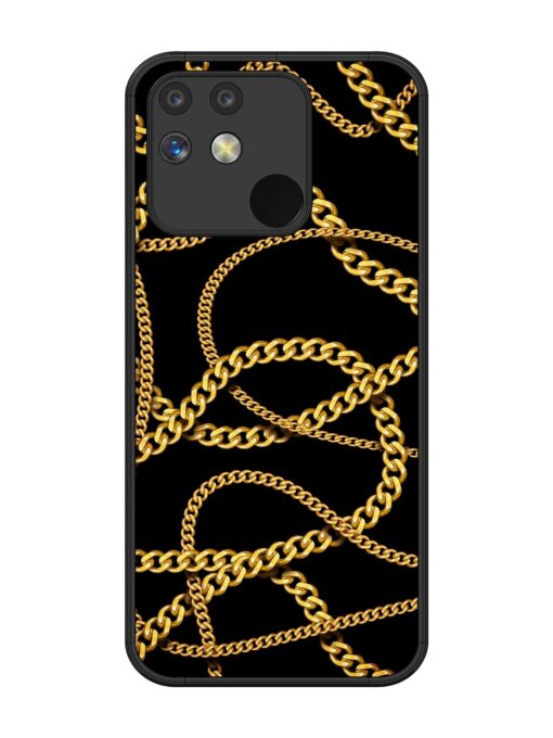 Decorative Golde Chain Glossy Metal Phone Cover for Realme Narzo 50 (5G) Zapvi