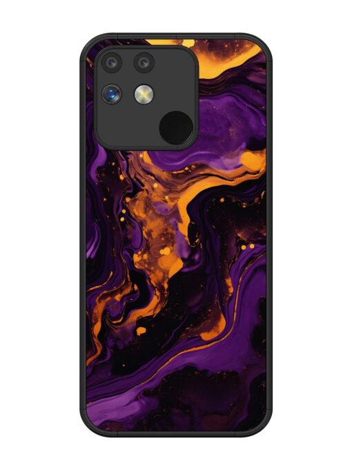 Painting Of A Purple Glossy Metal Phone Cover for Realme Narzo 50 (5G) Zapvi