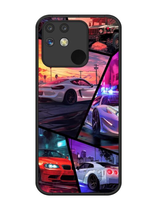 Ride In Pixels Glossy Metal Phone Cover for Realme Narzo 50 (5G) Zapvi