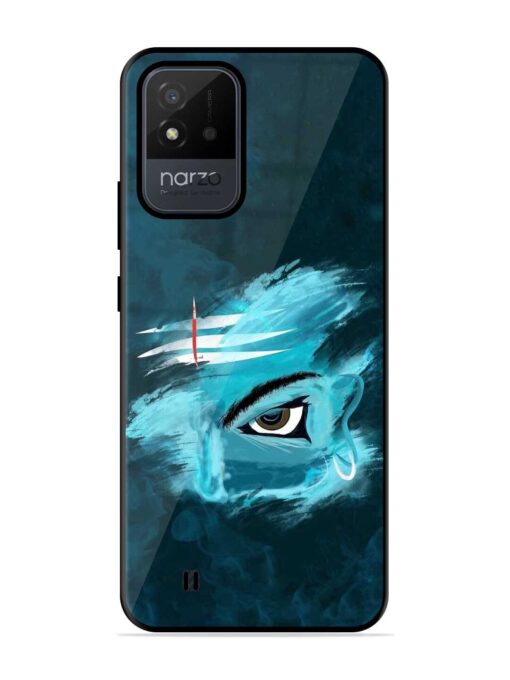 Lord Shiva Glossy Metal Phone Cover for Realme Narzo 50I Zapvi