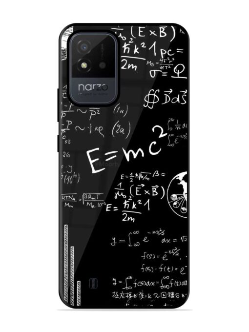 E=Mc2 Mass?Energy Equivalence Glossy Metal Phone Cover for Realme Narzo 50I Zapvi