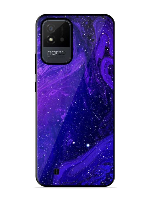 Galaxy Acrylic Abstract Art Glossy Metal Phone Cover for Realme Narzo 50I Zapvi