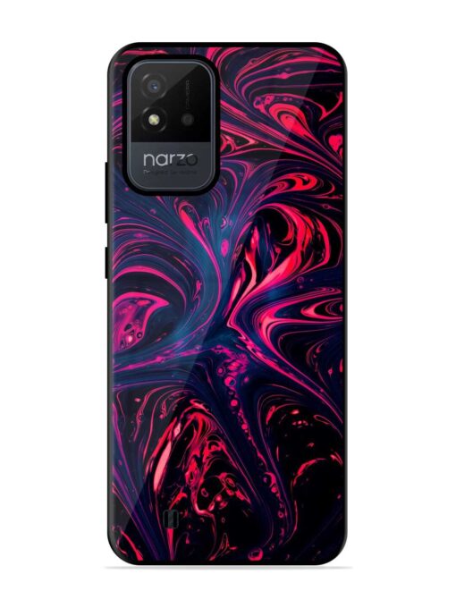 Abstract Background Glossy Metal Phone Cover for Realme Narzo 50I Zapvi