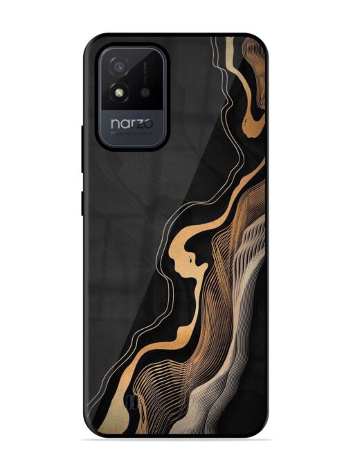 Abstract Art Glossy Metal TPU Phone Cover for Realme Narzo 50I Zapvi