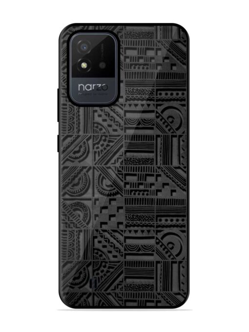 Seamless Pattern Glossy Metal Phone Cover for Realme Narzo 50I Zapvi