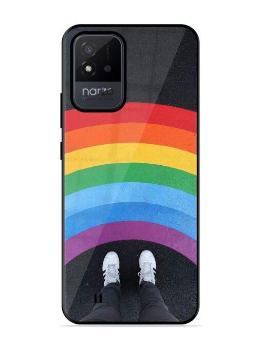 Legs Rainbow Glossy Metal TPU Phone Cover for Realme Narzo 50I Zapvi