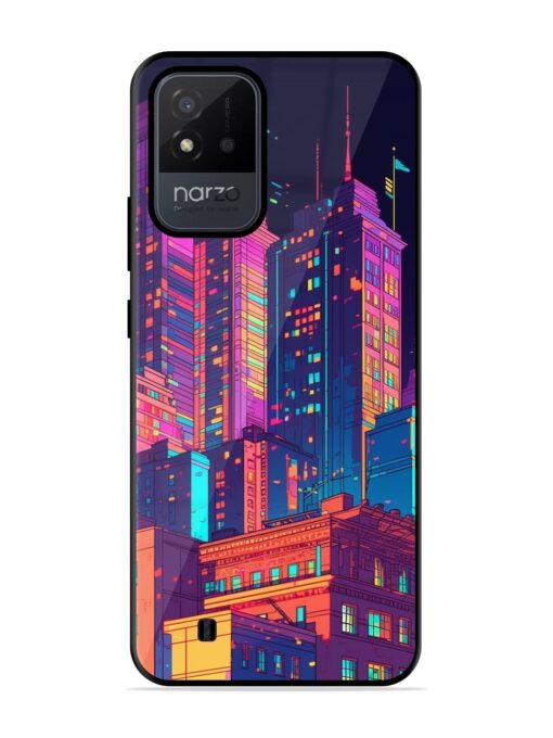 City View Glossy Metal Phone Cover for Realme Narzo 50I Zapvi