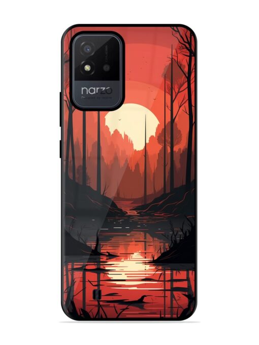 Natural Landscape Glossy Metal Phone Cover for Realme Narzo 50I Zapvi