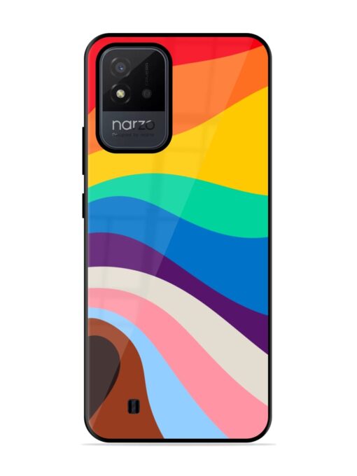 Minimal Pride Art Glossy Metal Phone Cover for Realme Narzo 50I Zapvi