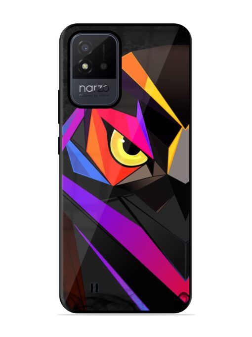 Wpap Owl Glossy Metal Phone Cover for Realme Narzo 50I Zapvi