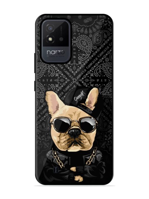 Gangsta Cool Sunmetales Dog Glossy Metal Phone Cover for Realme Narzo 50I Zapvi