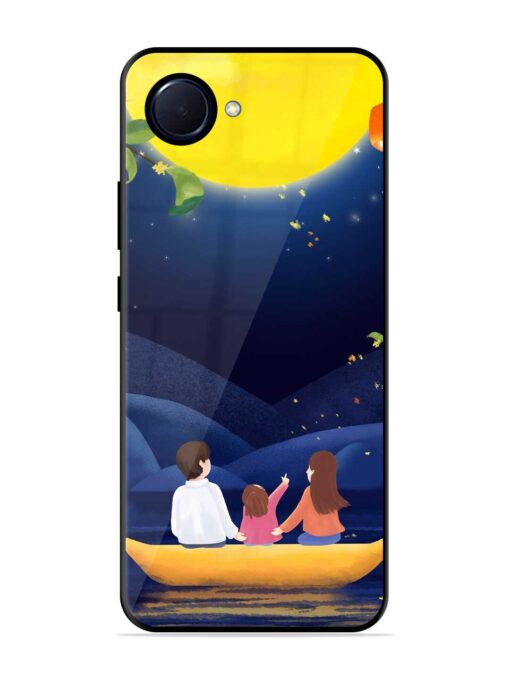 Happy Family And Beautiful View Glossy Metal Phone Cover for Realme Narzo 50I Prime Zapvi