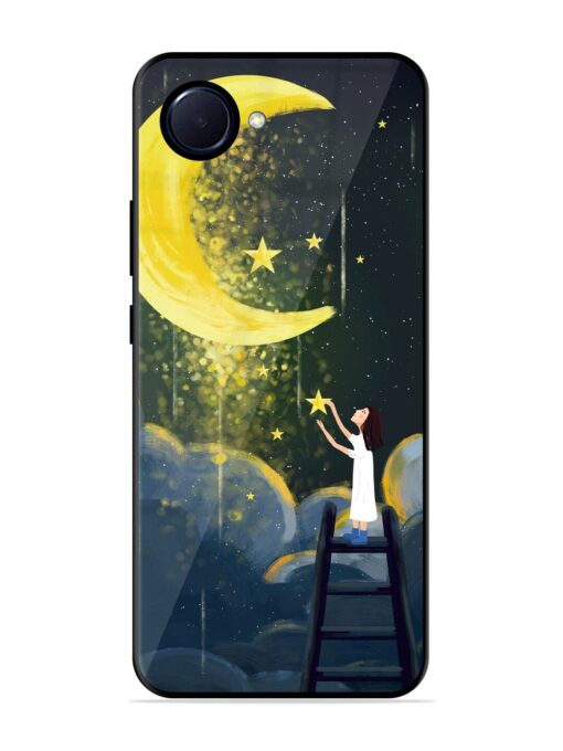 Moonlight Healing Night Illustration Glossy Metal TPU Phone Cover for Realme Narzo 50I Prime Zapvi