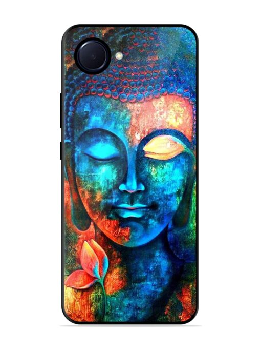 Buddha Painting Glossy Metal Phone Cover for Realme Narzo 50I Prime Zapvi