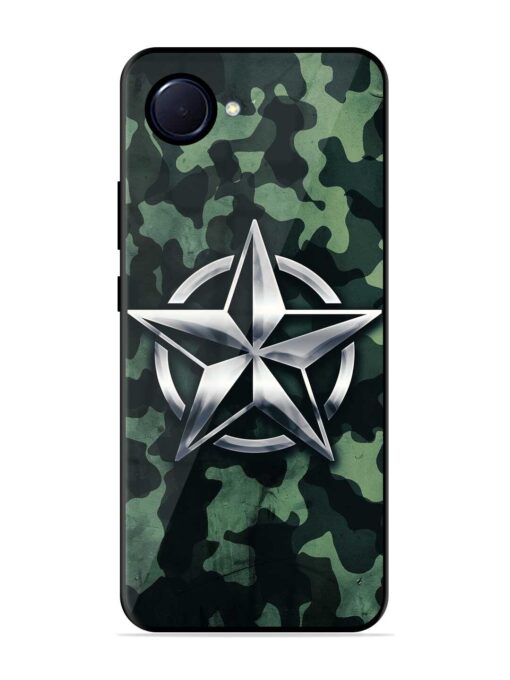 Indian Army Star Design Glossy Metal Phone Cover for Realme Narzo 50I Prime Zapvi