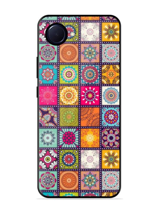 Seamless Pattern Vintage Glossy Metal Phone Cover for Realme Narzo 50I Prime Zapvi