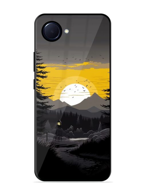 Sunset Vector Glossy Metal Phone Cover for Realme Narzo 50I Prime Zapvi