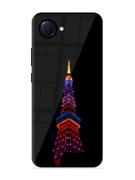 Eiffel Tower Night View Glossy Metal Phone Cover for Realme Narzo 50I Prime Zapvi