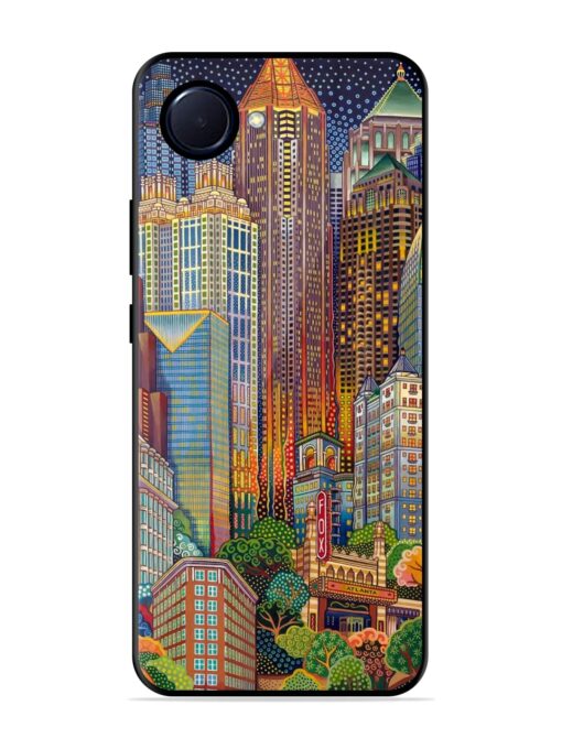 Cityscapes Art Glossy Metal Phone Cover for Realme Narzo 50I Prime Zapvi