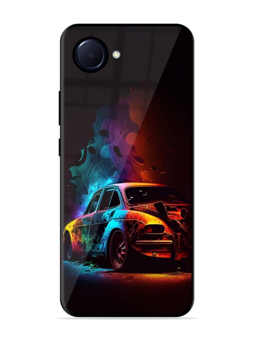 High Classic Car Art Glossy Metal Phone Cover for Realme Narzo 50I Prime Zapvi