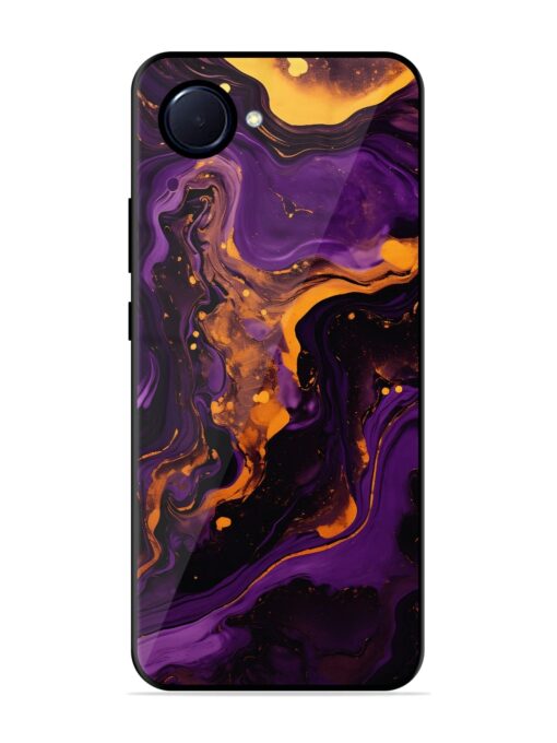 Painting Of A Purple Glossy Metal Phone Cover for Realme Narzo 50I Prime Zapvi