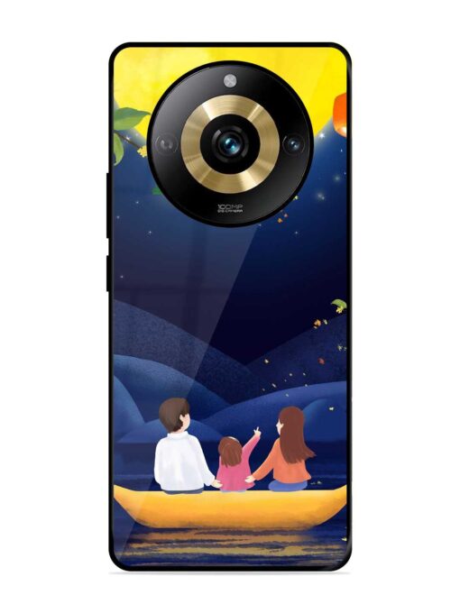 Happy Family And Beautiful View Glossy Metal Phone Cover for Realme Narzo 60 Pro (5G) Zapvi