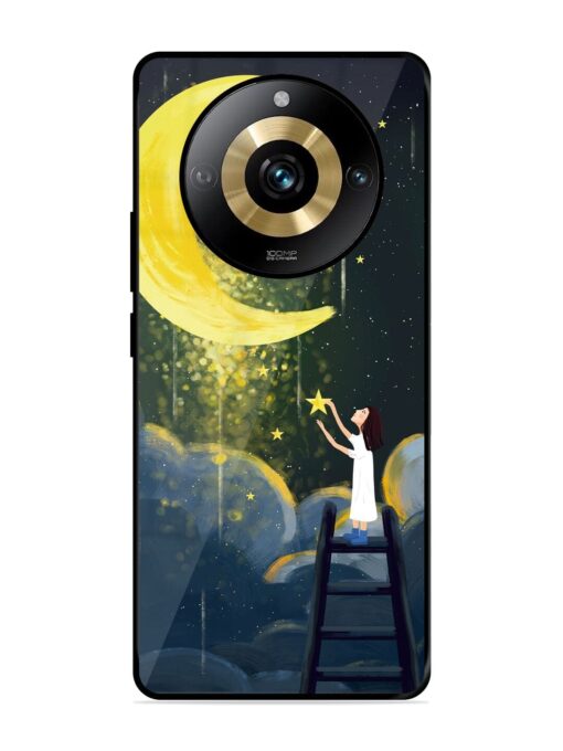 Moonlight Healing Night Illustration Glossy Metal TPU Phone Cover for Realme Narzo 60 Pro (5G) Zapvi