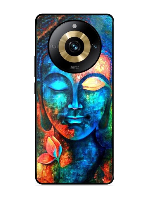 Buddha Painting Glossy Metal Phone Cover for Realme Narzo 60 Pro (5G) Zapvi