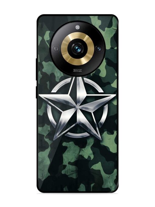 Indian Army Star Design Glossy Metal Phone Cover for Realme Narzo 60 Pro (5G) Zapvi