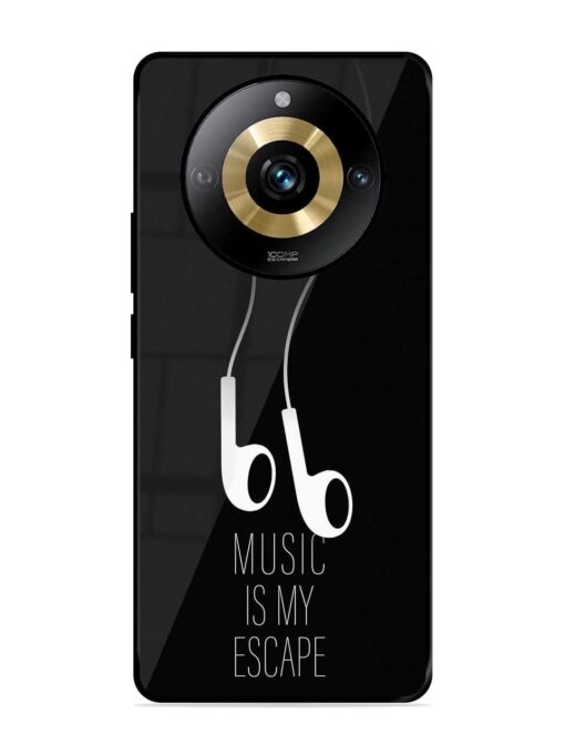 Music Is My Escape Glossy Metal Phone Cover for Realme Narzo 60 Pro (5G) Zapvi