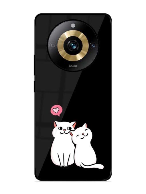 Cat Love Glossy Metal Phone Cover for Realme Narzo 60 Pro (5G) Zapvi